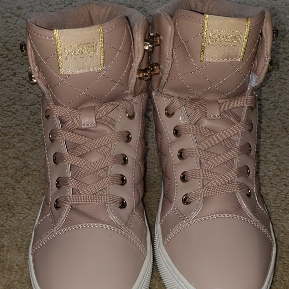 Guess Shoes - Guess Rose Gold Dazzled Sneakers